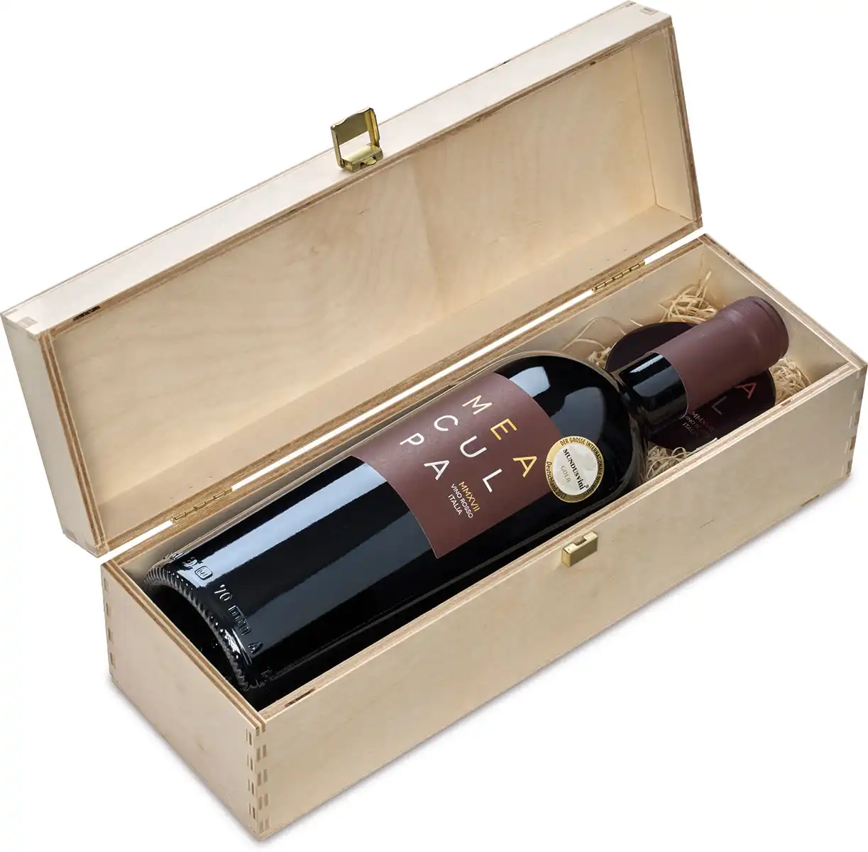 Mea Culpa Vino Rosso - in Holzkiste - Mea Culpa Vino Rosso - in Holzkiste -