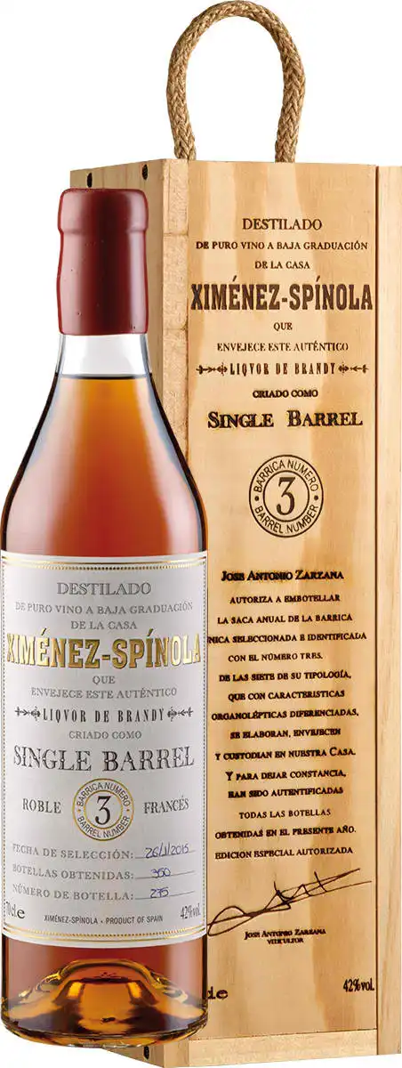 Ximénez-Spinola Brandy "Single Barrel" D.P.X.O. - limitiert - Ximénez-Spinola Brandy "Single Barrel" D.P.X.O. - limitiert -