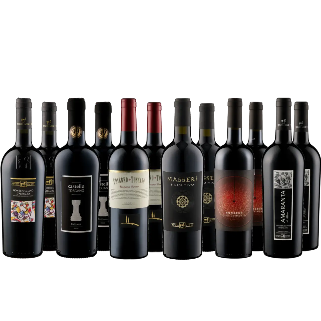 12Fl. Sechs Weinperlen aus Bella Italia 12Fl. Sechs Weinperlen aus Bella Italia