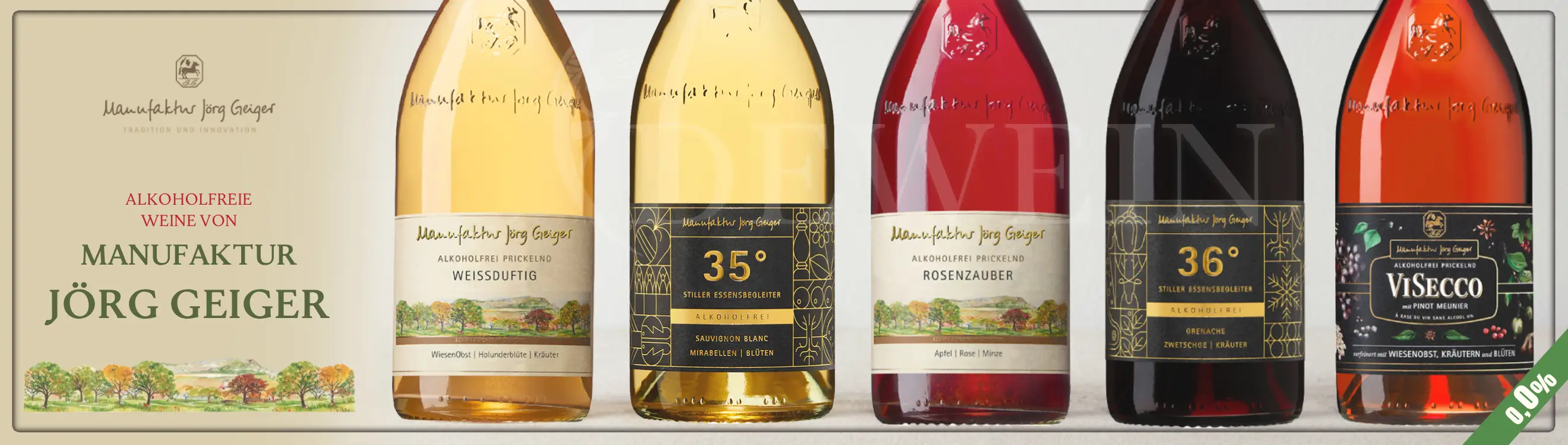 Alkoholfreie Weine von Manufaktur Jorg Geiger