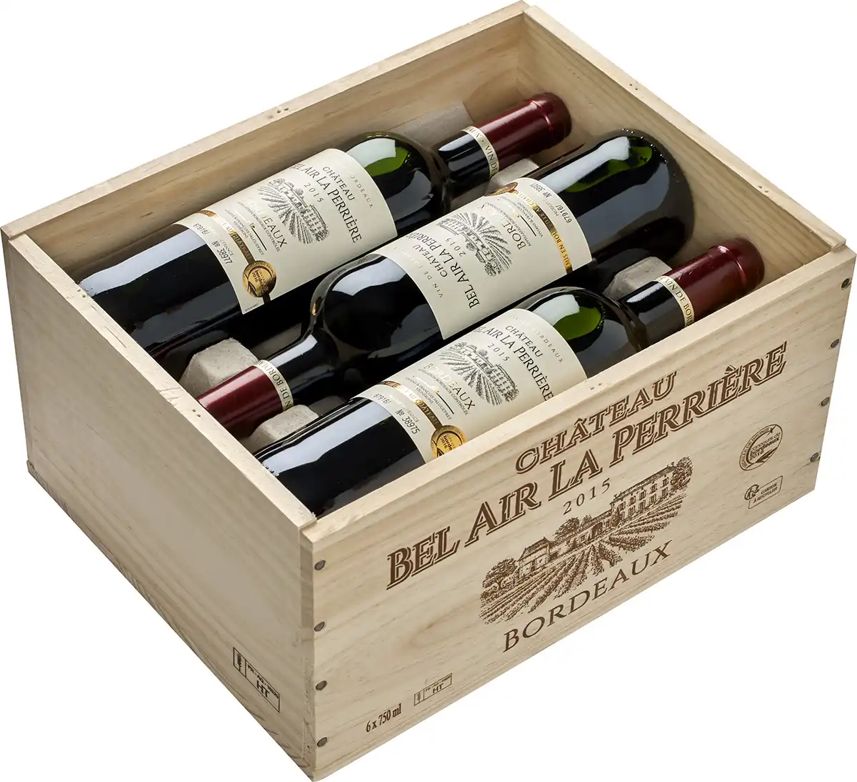 Château Bel Air La Perriere AOC Bordeaux -in der 6er Holzkiste- Château Bel Air La Perriere AOC Bordeaux -in der 6er Holzkiste-